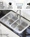 Karran 33" Top Mount 18-Gauge Stainless Steel Double Bowl Sink Kit