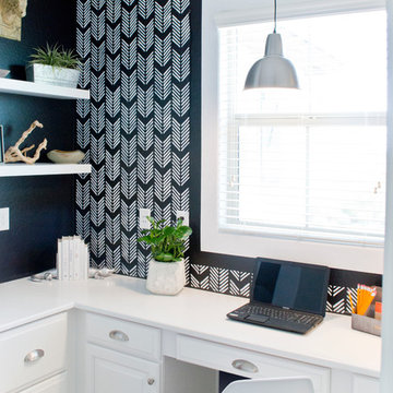 Drifting Arrows Stenciled Home Office