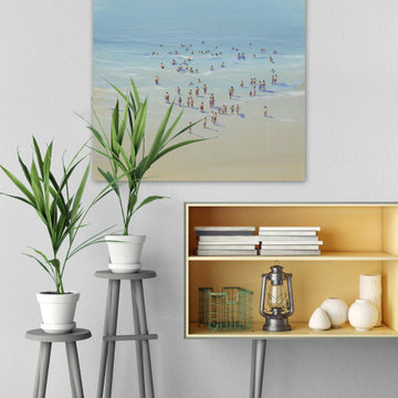 "Beach Day II" Painting Print on Wrapped Canvas