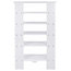 Free Standing Shoe Storage Rack, White Finished MDF With 5 Open Shelves