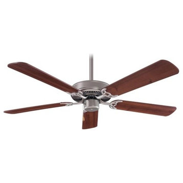 MinkaAire Walnut/Steel Contractor 52" 5-Blade Indoor Ceiling Fan