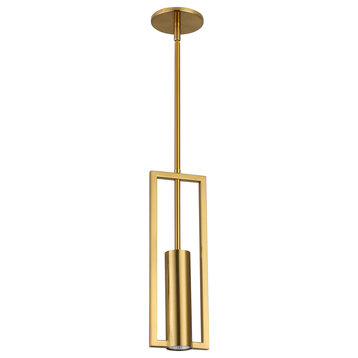 Pauline Modern 1 Light Aged Brass Metal Pendant