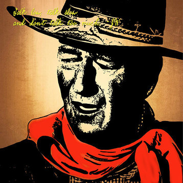 Pop Art 'John Wayne' Graphic Art on Wrapped Canvas