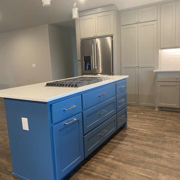 Classic Shaker Blue Island Kitchen