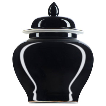 Imperial Black Small Temple Jar