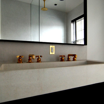 Grey Tadelakt Bathroom - Greenwich Village - New York City