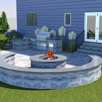 Scarsdale outdoor entertainment area