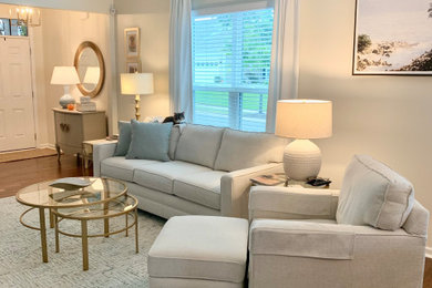 Living room - transitional living room idea in Charlotte