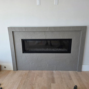 Cast Stone Fireplace Installation