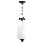 Quorum - Quorum 2911-8-86 Richmond - Three Light Dual Mount Pendant - Shade Included: TRUE* Number of Bulbs: 3*Wattage: 60W* BulbType: Candelabra* Bulb Included: No