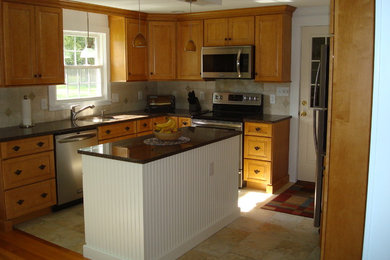 Elegant kitchen photo in Boston
