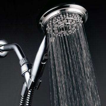 Hand Shower with Pause Switch and 5-7' Hose, 7-Settings, Premium Chrome Finish