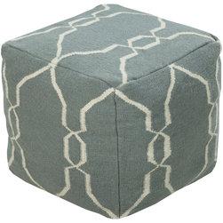Surya Poufs- (POUF-25) - Floor Pillows And Poufs