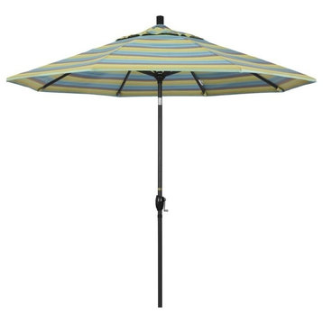 9' Pacific Trail Series Patio Umbrella With Sunbrella 2A Astoria Lagoon Fabric