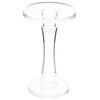 Modern End Table, Clear Acrylic Pedestal Base & Round Top, Small, Round Base