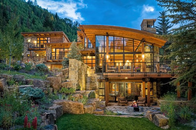 Contemporary exterior home idea in Denver