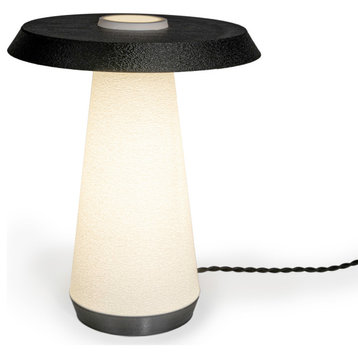JONATHAN Y Lighting USA1006 Bruno 12" Tall LED Vase Table Lamp - White / Black