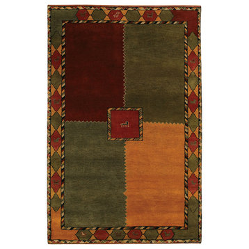 Chelsea Che1611 Rug, Green/Burgundy/Gold/Red, 2'0"x3'0"