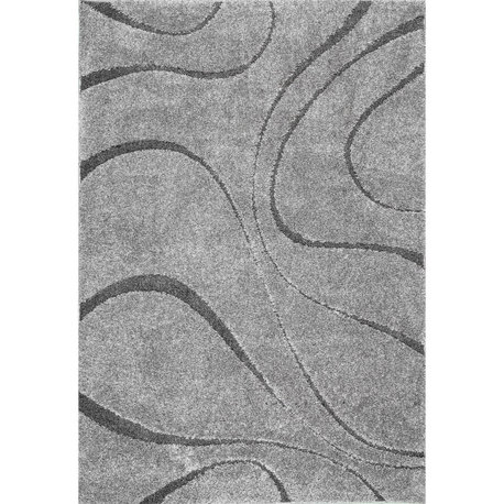Nuloom Carolyn Modern Shag Area Rug, Dark Grey 5'3"x7'6"