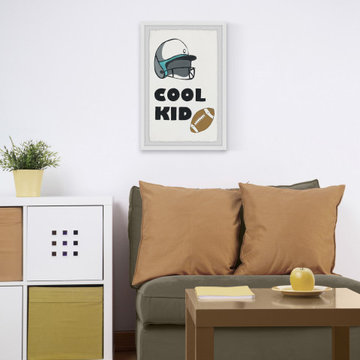 "Football Cool Kid" Framed Painting Print