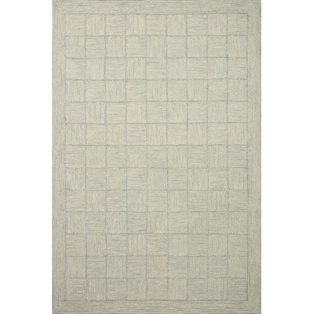 Chris Loves Julia x Loloi Francis Silver / Sky 7'-9" x 9'-9" Area Rug