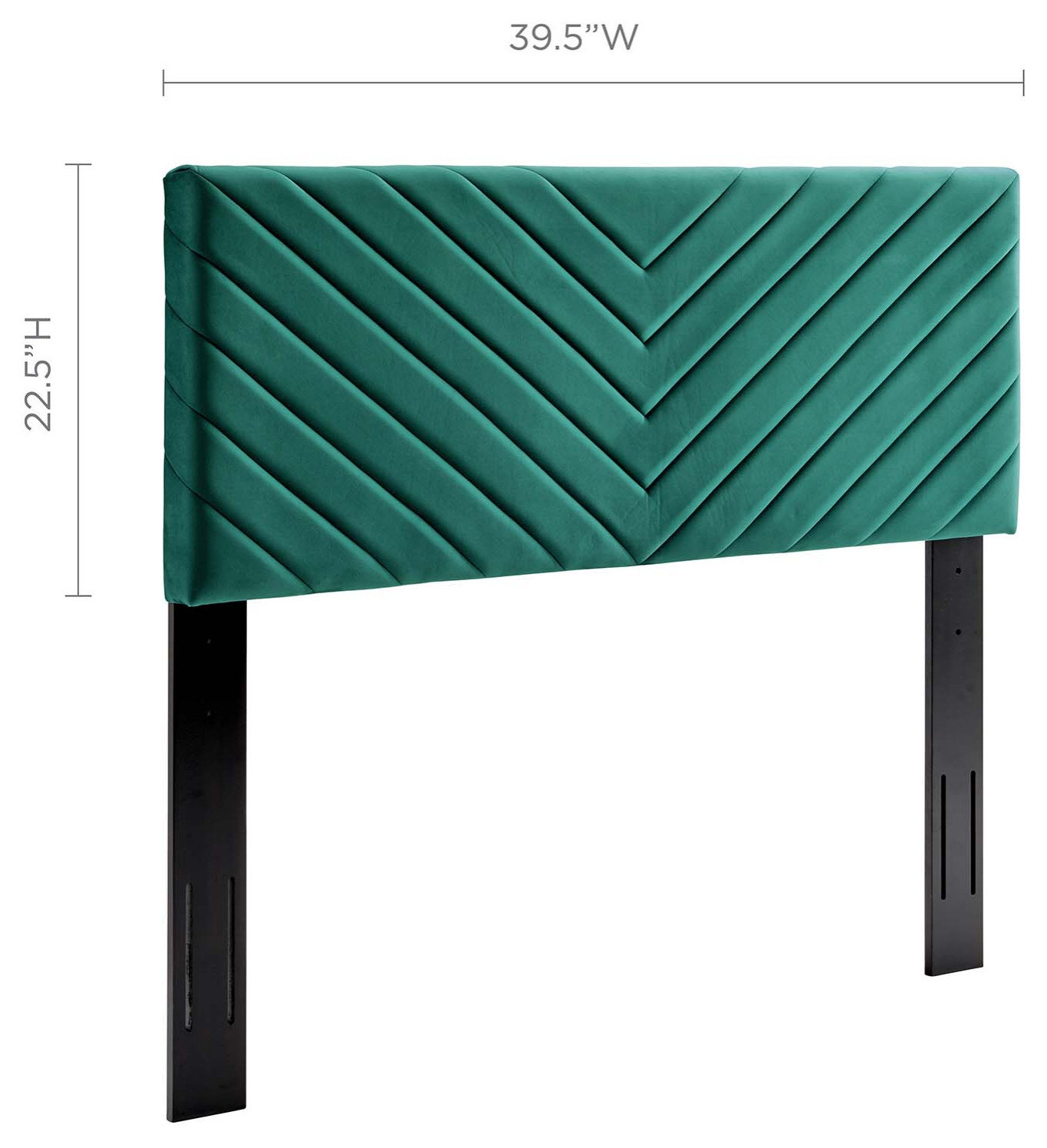 View of Alyson Angular Channel Tufted Performance Velvet Twin Headboard ...