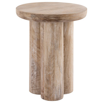 Morris Cerused Accent Table Natural