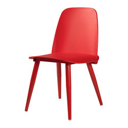 Design Tree Home - Midcentury Modern Soco Chair, Red - Dining Chairs