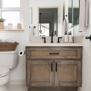 Industrial Farmhouse Guest Bathroom Remodel in Placentia