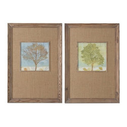 www.essentialsinside.com: tree seasons framed wall art, set of 2 - Artwork