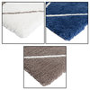 Diamond Shag Area Rug- Plush Gray and Ivory Pattern Carpet- Modern Design, Navy & Ivory