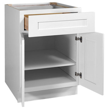 Brookings Base Wood Cabinet in White 24-Inch by 24-Inch by 34.5-Inch