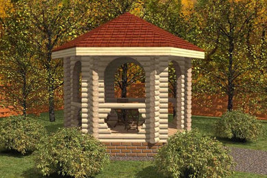 Идея дизайна: маленькая идея дизайна в классическом стиле для на участке и в саду