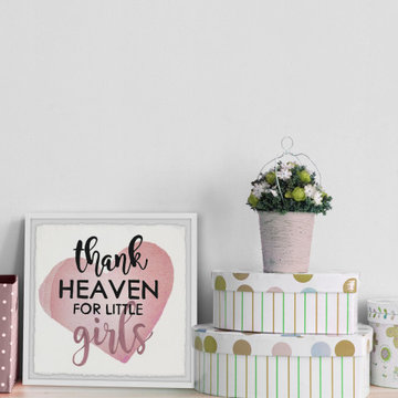 "Thank Heaven for Little Girls III" Framed Painting Print