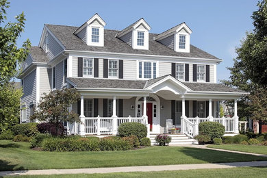 Inspiration for a craftsman exterior home remodel in Boston