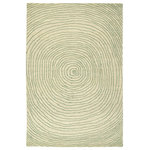 Kaleen - Kaleen Hand-Tufted Textura Wool Rug, Green, 2'x3' - Whimsical designs of hand drawn concentric lines inject energy and movement to the Textura collection. Hand-tufted of 100% wool from India, the rugs range in color from soft neutrals to more intense hues. The free flowing patterns will lend a relaxed but modern feel to your room�s design. Detailed colors for this rug are Linen, Dark Jade, Silver.