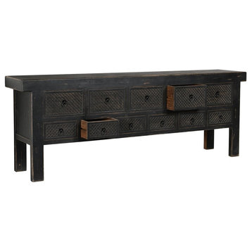 Lahey Long Black Console Table