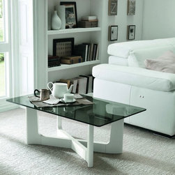 ARMONIA - MODERN ITALIAN TINTED GLASS COFFEE TABLE - Coffee Tables