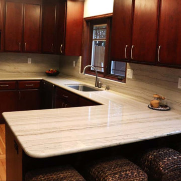 A Modern Kitchen with a Flare of Rustic - White Macaubas Extra