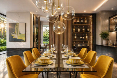 Example of a 1960s dining room design in Miami