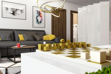 Living room - modern living room idea in Other