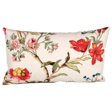 Beautiful Garden Kidney 90/10 Duck Insert Pillow With Cover, 12x22