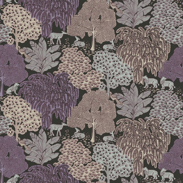 Laura Ashley Garwood Grove Wallpaper, Violet Grey