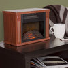 Northwest 13" Portable Mini Electric Fireplace Heater, Wood Finish
