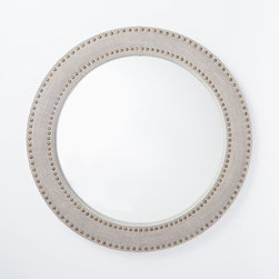Upholstered Round Mirror - Wall Mirrors