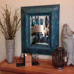 Teal Shabby Chic Mirror - Products
