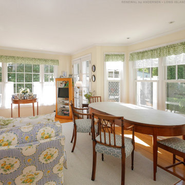 New White Windows in Delightful Family Room - Renewal by Andersen Long Island