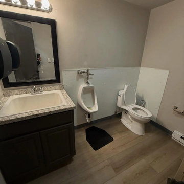 Commercial Bathroom and Office Remodel - LVP, Ceiling