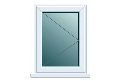 UPVC WINDOW 610X1040 RH FL CLEAR GLAZED A RATED