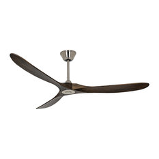 Henley Zephyr – Eco Solid Wood DC Designer Ceiling Fan , Brushed Chrome With Wal